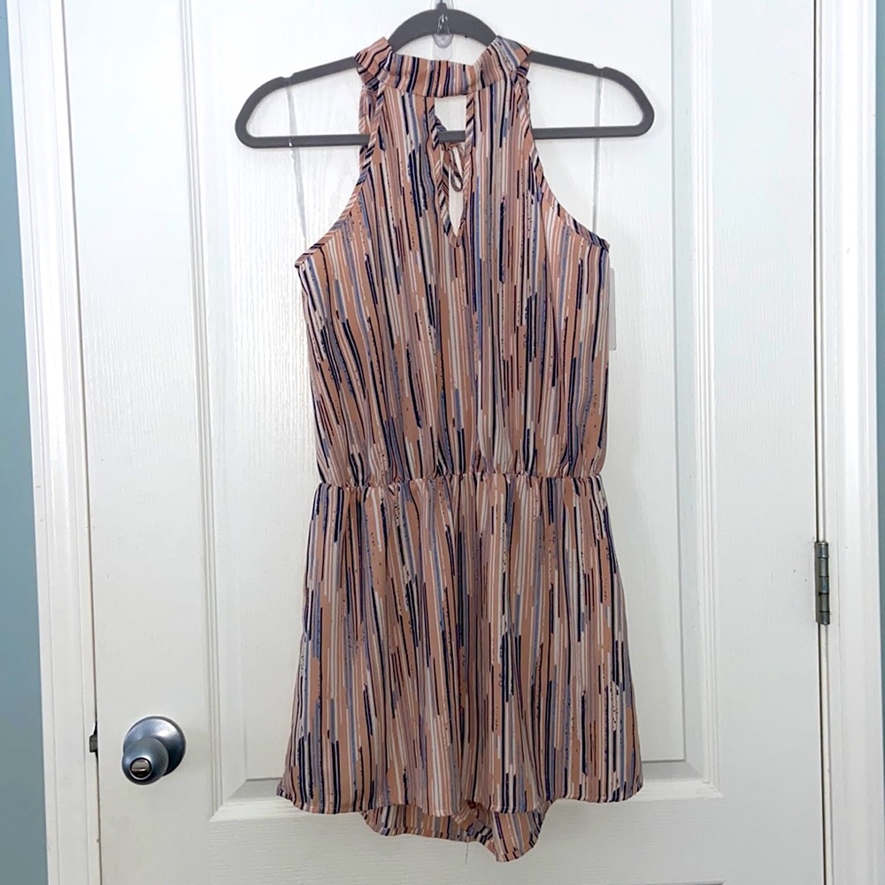 NWT, Pink Lily Blush & Blue Romper
